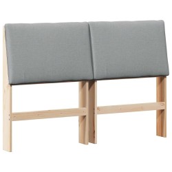 Tête de lit capitonnée Gris clair 140 cm Pin massif 583774583774