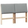Tête de lit capitonnée Gris clair 140 cm Pin massif 583774583774