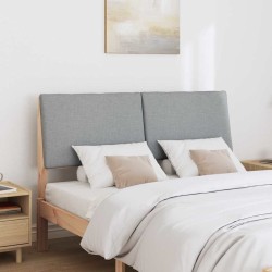 Tête de lit capitonnée Gris clair 140 cm Pin massif 583774583774