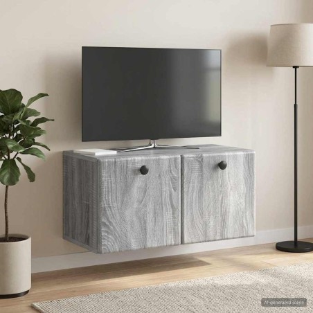 Meuble TV mural 59,5 x 31 x 30 cm Sonoma gris Bois d'ingénierie 583776583776