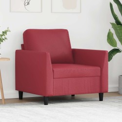 Fauteuil Rouge bordeaux 60 cm Similicuir 583778583778