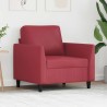 Fauteuil Rouge bordeaux 60 cm Similicuir 583778583778