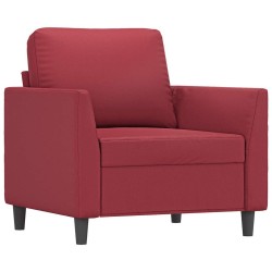 Fauteuil Rouge bordeaux 60 cm Similicuir 583778583778