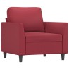 Fauteuil Rouge bordeaux 60 cm Similicuir 583778583778