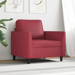 Fauteuil Rouge bordeaux 60 cm Similicuir 583778583778