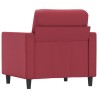 Fauteuil Rouge bordeaux 60 cm Similicuir 583778583778