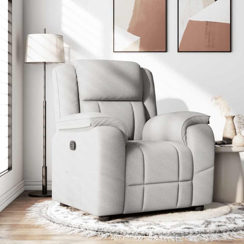 Fauteuil inclinable gris nuage tissu 583792583792