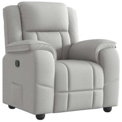Fauteuil inclinable gris nuage tissu 583792583792