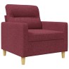 Fauteuil Rouge bordeaux 60 cm Tissu 583795583795