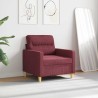 Fauteuil Rouge bordeaux 60 cm Tissu 583795583795