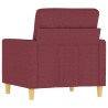 Fauteuil Rouge bordeaux 60 cm Tissu 583795583795