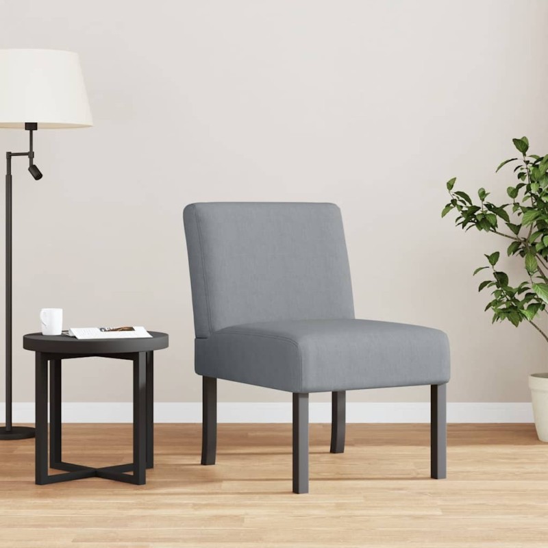 Fauteuil sans accoudoirs gris clair tissu 583796583796