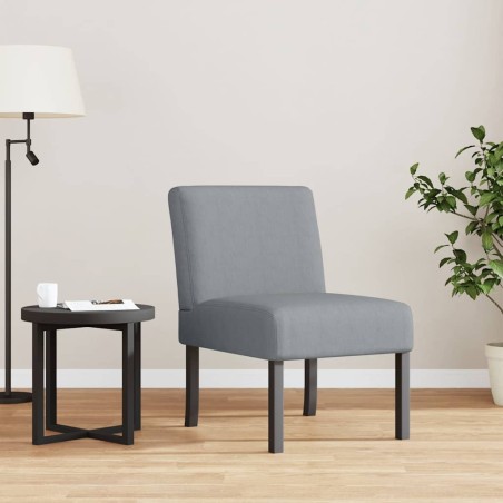 Fauteuil sans accoudoirs gris clair tissu 583796583796