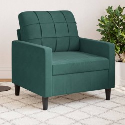 Fauteuil Vert foncé 60 cm Velours 583798583798