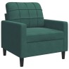 Fauteuil Vert foncé 60 cm Velours 583798583798