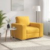 Fauteuil/canapé jaune clair 100x77x82 cm en tissu velours côtelé 583799583799