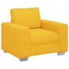 Fauteuil/canapé jaune clair 100x77x82 cm en tissu velours côtelé 583799583799