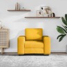Fauteuil/canapé jaune clair 100x77x82 cm en tissu velours côtelé 583799583799