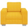 Fauteuil/canapé jaune clair 100x77x82 cm en tissu velours côtelé 583799583799
