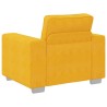 Fauteuil/canapé jaune clair 100x77x82 cm en tissu velours côtelé 583799583799