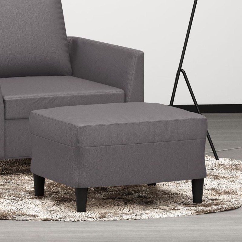 Repose-pied Gris 60x50x41 cm Similicuir 583801583801