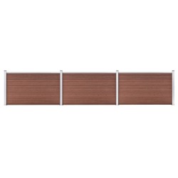 Clôture de jardin WPC 526x106 cm Marron 583803583803