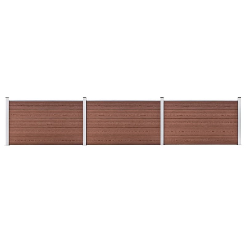 Clôture de jardin WPC 526x106 cm Marron 583803583803