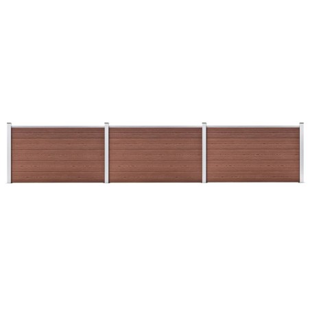 Clôture de jardin WPC 526x106 cm Marron 583803583803