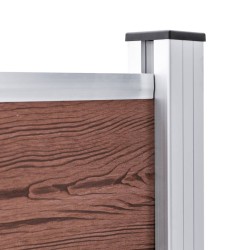 Clôture de jardin WPC 526x106 cm Marron 583803583803