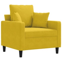 Fauteuil Jaune 60 cm Velours 583804583804