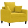Fauteuil Jaune 60 cm Velours 583804583804