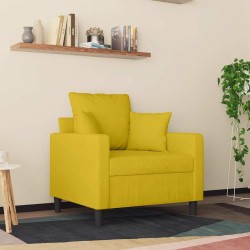 Fauteuil Jaune 60 cm Velours 583804583804