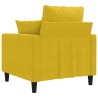 Fauteuil Jaune 60 cm Velours 583804583804