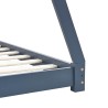 Cadre de lit d'enfant Gris Bois de pin massif 70x140 cm 583807583807
