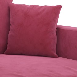 Ensemble de canapés 2 pcs avec coussins Rouge bordeaux Velours 583809583809