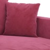 Ensemble de canapés 2 pcs avec coussins Rouge bordeaux Velours 583809583809