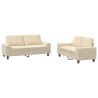 Ensemble de canapés 2 pcs crème tissu 583810583810