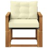 Sofa de milieu extérieur Bois d'Acacia Massif Naturel 583813583813