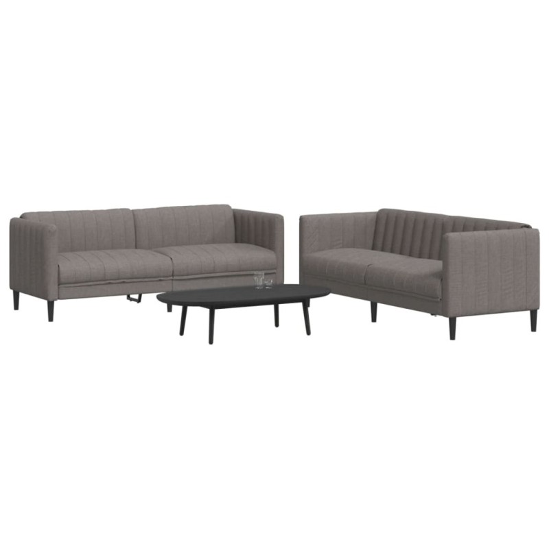Ensemble de canapés 2 pcs taupe tissu 583814583814