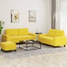 Ensemble de canapés 3 pcs jaune clair tissu 583816583816