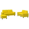 Ensemble de canapés 3 pcs jaune clair tissu 583816583816