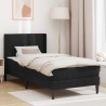 Cadre de lit avec matelas Noir 100 x 200 cm Velours 583817583817