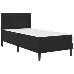 Cadre de lit avec matelas Noir 100 x 200 cm Velours 583817583817