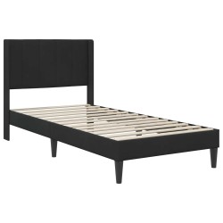 Cadre de lit avec matelas Noir 100 x 200 cm Velours 583817583817