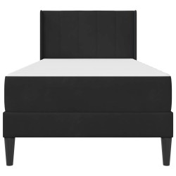 Cadre de lit avec matelas Noir 100 x 200 cm Velours 583817583817