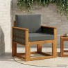 Sofa de milieu extérieur Bois d'Acacia Massif Naturel 583818583818