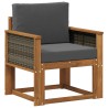 Sofa de milieu extérieur Bois d'Acacia Massif Naturel 583818583818