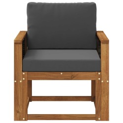 Sofa de milieu extérieur Bois d'Acacia Massif Naturel 583818583818