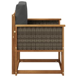 Sofa de milieu extérieur Bois d'Acacia Massif Naturel 583818583818