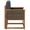 Sofa de milieu extérieur Bois d'Acacia Massif Naturel 583818583818